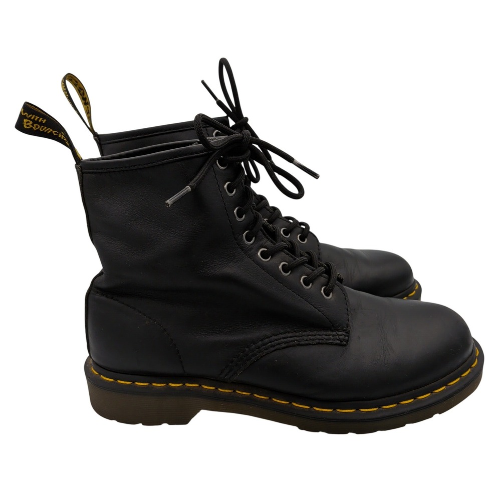 Dr. Martens 1460 Pascal Black Leather Combat Boots Mens 9 Womens 10